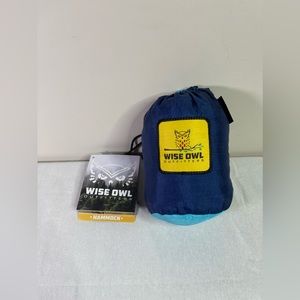 Wise Owl Outfitters Single Camping Hammock Outdoor Sleep/Relax Blue/Dark Blue